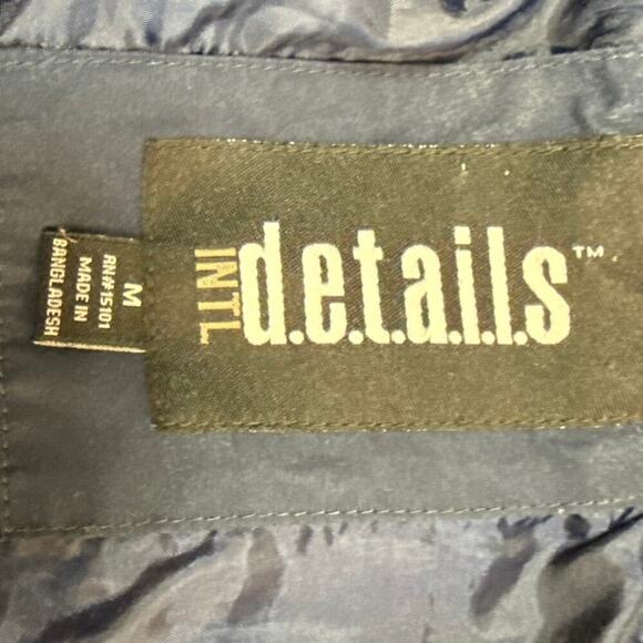 INTL DETAILS Anorak Hooded‎ Rain Jacket Medium Zip Closure Drawstring Waist Mesh - Picture 4 of 12